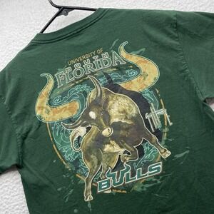 Guy Harvey USF Bulls T-Shirt Mens Medium Green South Florida Cayman Islands